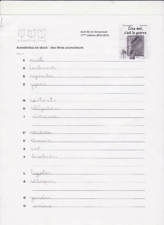 Chez moi c'est la guerre 1